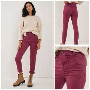 ANTHROPOLOGIE  zigzag seam slim pants size 26